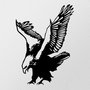Wallity Eagle Metal Decor - Escultura de Pared de Metal Negra